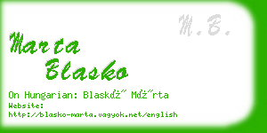 marta blasko business card